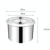 Stainless Steel Pot Rack Single Alcohol Dry Pot Skewers Shabu-Shabu, Style:With Cover