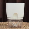 Transparent Plastic Double-Layer Water Storage Automatic Water-Absorbing Flowerpot, Size: A707 Caliber 15.3cm(White Transparent Basin)