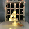 Digit 4 Shape Decoration Light, Dry Battery Powered Warm White Standing Hanging Holiday Light
