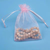 100 PCS Gift Bags Jewelry Organza Bag Wedding Birthday Party Drawable Pouches, Gift Bag Size:16X22cm(Yellow)