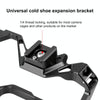 PULUZ Expand Cold Shoe Mount Adapter Microphone Flash Light Aluminum Alloy Holder Bracket (Black)