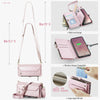 For Samsung Galaxy S25 5G CaseMe C36 Card Slots Zipper Wallet RFID Anti-theft Leather Phone Case(Pink)
