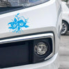 D-798 Flowers Bloom Pattern Car Modified Decorative Sticker(Blue)