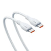 Baseus Pudding Series 100W Type-C to Type-C Fast Charging Data Cable, Length:1.2m(White)