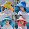 Summer Cartoon Print Big Brim Sun Hat For Children, Size: Hat Circumference 50-54cm(Pink)