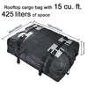 15 Cubic Foot Car Universal Rainproof Roof Luggage Outdoor Camper Roof Bag + Non-slip Mat(Black)