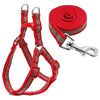 Reflective Dog Lead & Leash Set, Red, Small (S) - Nylon