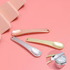 3 PCS Zinc Alloy Cosmetics Spoons Cream Split Spoon(Gold)