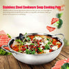 Stainless Steel Hot Pot Thick Non-magnetic Clear Soup Pot Double-eared Hot Pot, Size:30cm