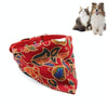 Red Cotton Pet Bib & Headband (XS) - Cat & Dog Drool Scarf