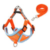 Reflective Dog Harness Vest, XS, Orange - Breathable Suede