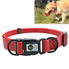 Waterproof PVC Dog Collar, Red, Small 24-36cm, Dual Loop