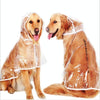 Transparent Dog Raincoat, Orange, XS - Waterproof