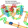 Rail Car Toy Set Assembled Electric Rail Toys With a Racing Car