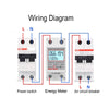 SINOTIMER  DDS6619 80A 230V Din Rail Single Phase Energy Meter Voltage Current Power Meter With Backlight