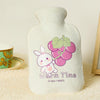 Cartoon Velvet Cover Thickened Explosion-Proof PVC Water-Filled Hot Water Bag, Color: 2000ML Milky White