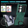 For Samsung Galaxy S25 Ultra 5G Sliding Camshield MagSafe Holder TPU Hybrid PC Phone Case(Deep Green)