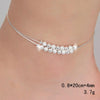 Simple Fashion Frosted Bead Personality Silver Plated Anklet(Silver)