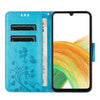 For Samsung Galaxy A56 5G Butterfly Flower Pattern Flip Leather Phone Case(Blue)