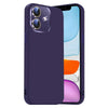 For iPhone 11 Nano Lens Cover Liquid Silicone Phone Case(Dark Purple)