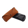 Portable Glasses Case Compression Litchi Texture Sunglasses Case(Brown)