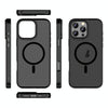 For iPhone 11 Pro Max Skin Feel Frosted MagSafe Magnetic Phone Case(Transparent Black)