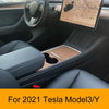 For Tesla Model3/Y Central Control Panel Modification Anti-Scratch Protective Sticker(Carbon Fiber Matte)