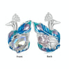 S925 Sterling Silver Platinum-plated Colorful Peacock DIY Beads(BSC979)