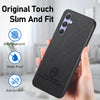 For Samsung Galaxy A54 5G Twill Fabric Leather Skin Back Phone Case(Black)