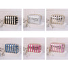 Multifunctional Striped PU Waterproof Cosmetic Toiletry Bag(Gold)