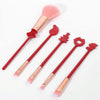 Christmas Makeup Brush Gift Elk Beginner Set Beauty Tool Set, Specification:Five Red-single Side