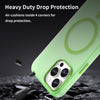 For iPhone 13 Pro Max MagSafe Frosted Translucent TPU + PC Full Coverage Phone Case(Green)