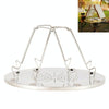 Outdoor Stainless Steel Toast Rack 4 Slice Toast Bread Pan Camping Barbecue Rack Foldable Bakeware