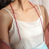 Drop Style Faceted Crystal Mask Lanyard Necklace Chain Glasses Chain(Wine Red)