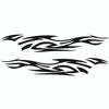 2 PCS/Set D-521 Fire Totem Pattern Car Modified Decorative Sticker(Black)