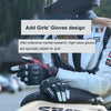 One Pair Genuine Leather Motorcycle Gloves with Carbon Fiber Hard Knuckle Touch Screen, Size:XL(Black)