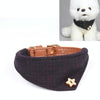 PU Leather Dog Collar, Navy, 1.3x42cm, Medium