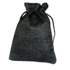 50 PCS Multi size Linen Jute Drawstring Gift Bags Sacks Wedding Birthday Party Favors Drawstring Gift Bags, Size:7x9cm(Black)