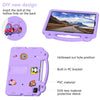 For iPad Pro 12.9 2022 / 2021 Handle Kickstand Children EVA Shockproof Tablet Case(Light Purple)