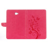 For Galaxy Tab A 10.1 (2016) / P580 Butterflies Love Flowers Embossing Horizontal Flip Leather Case with Holder & Card Slots & Wallet(Magenta)