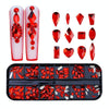 12 Grid Flat Bottom Shaped Nail Rhinestones Nail Decoration, Specification: 24