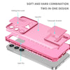 For Samsung Galaxy S25 5G Stereoscopic Holder Sliding Camshield Phone Case(Pink)