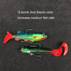 5pcs Roadrunner Soft Lures Leadheads Luminous Lures(Green  T Tail)