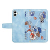 For Samsung Galaxy A06 4G Floral Pattern Leather Phone Case with Lanyard(Light Blue)