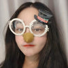 Christmas Weird Glasses Personalized Christmas Hair Clip, Color: Knight Hat Pointed Nose