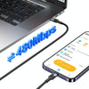 USAMS SJ729 30W USB-C/Type-C to 8 Pin Aluminum Alloy Data Cable, Length: 1.2m(Tarnish)