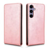 For Samsung Galaxy S24 FE 5G Magnetic Vertical Flip Leather Phone Case(Rose Gold)