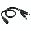 5.5 x 2.1mm 1 to 2 Female to Male Plug DC Power Splitter Adapter Power Cable, Cable Length: 30cm(Black)