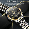 OLEVS 2892 Men Multifunctional Business Waterproof Quartz Watch(Black + Gold)