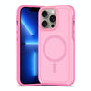For iPhone 13 Pro Shockproof MagSafe Armor PC Hybrid TPU Phone Case(Purple Pink)